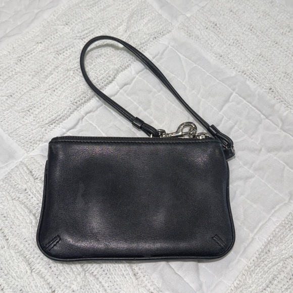 Vintage Black Coach Wristlet - Picture 3 of 12